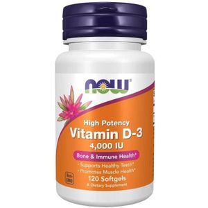 Now Foods Vitamine D3 4000 IU - 120 Capsules