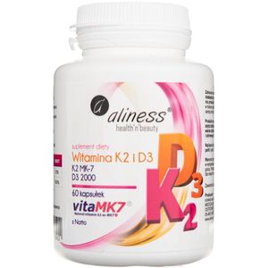 Aliness Vitamine K2 MK-7 100 mcg met Natto D3 - 60 Capsules