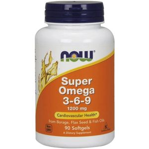 Now Foods Super Omega 3-6-9 1200 mg - 90 Zachte gels