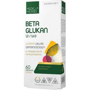 Medica Herbs Beta Glucan 1,3/1,6 D (Biergist) - 60 Capsules