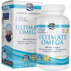 Nordic Naturals - Ultimate Omega - Visolie - Citroen Smaak - 120 Softgels