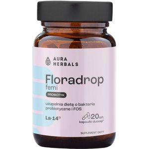 Aura Herbals Floradrop Femi, Probioticumum voor vrouwen - 20 Capsules