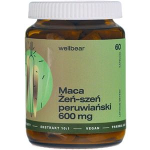Wellbear Maca 600 mg - 60 Capsules