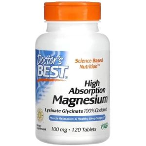 Doctor's Best - Magnesium - 100 mg - 120 Tabletten - Hoge Absorptie