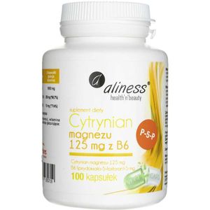 Aliness - Magnesiumcitraat met B6 - Supplement - 100 Capsules
