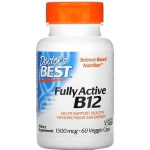 Doctor's Best Volledig actieve vitamine B12 1500 mcg - 60 plantaardige capsules