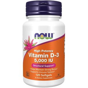Now Foods - Vitamine D3 - 5000 IE - 120 Zachte Gels