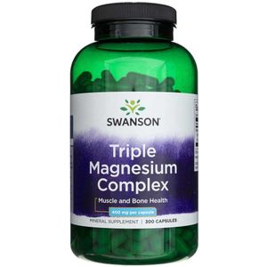 Swanson Triple Magnesium Complex 400 mg - 300 Capsules