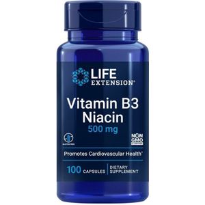 Life Extension Vitamine B3 Niacine 500 mg - 100 Capsules