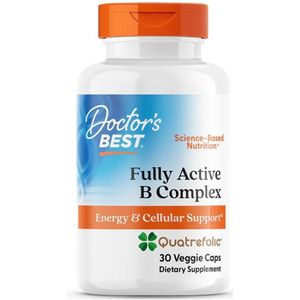 Doctor's Best Volledig Actief B-complex met Quatrefolic - 30 plantaardige capsules