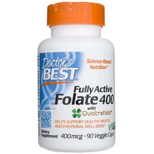 Doctor's Best - Volledig Actief Foliumzuur 400 - 90 Plantaardige Capsules