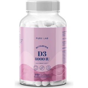 Pure Lab Vitamine D3 4000 IU - 240 Capsules