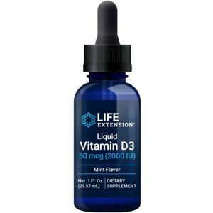 Life Extension Vloeibare Vitamine D3 2000 IU, Mint - 29,57 ml