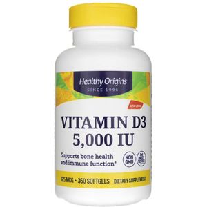 Healthy Origins Vitamine D3 5000 IU - 360 softgels