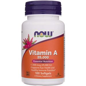Now Foods - Vitamine A - 7500 mcg - 100 Softgels