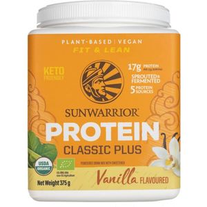 Sunwarrior Classic Plus Protein, Plantaardige proteïne, Vanille - 375 g