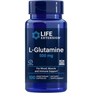 Life Extension L-Glutamine 500 mg - 100 plantaardige capsules