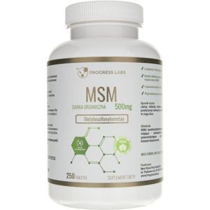 Progress Labs MSM (organische zwavel) 500 mg - 250 tabletten