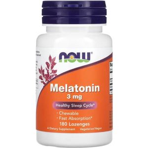 Now Foods - Melatonine 3 mg - 180 Zuigtabletten