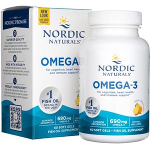 Nordic Naturals Omega-3 Citroen 345 mg - 60 Zachte gels