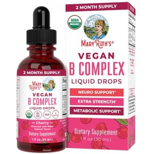 MaryRuth's Vitamine B-complex druppels, Kers - 30 ml