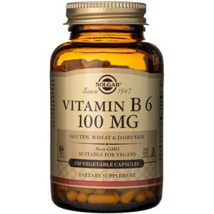 Solgar Vitamine B6 100 mg - 250 plantaardige capsules