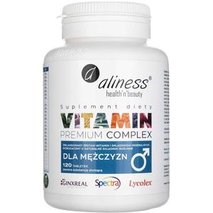 Aliness Premium Vitaminecomplex voor mannen - 120 tabletten