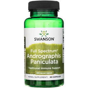 Swanson Volledig Spectrum Andrographis Paniculata 400 mg - 60 Capsules