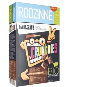 Milzu Crunchies Biologische Rogge - Haver met Cacao - 450 g