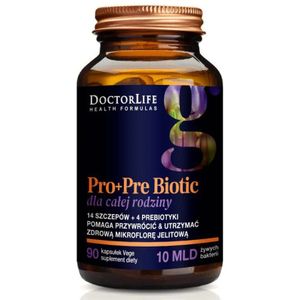 Doctor Life Pro+Pre Biotic voor het heleg ezin - 90 plantaardige capsules