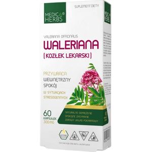 Medica Herbs Valeriaan (Valeriaan Geranium) 300 mg - 60 Capsules