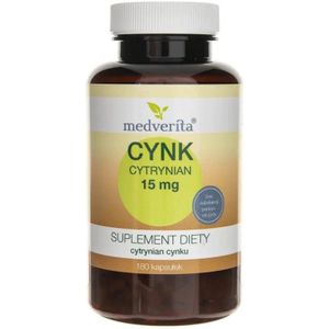 Medverita Zinkcitraat 15 mg - 180 Capsules