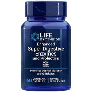 Life Extension Verbeterde Super SpijsverteringsEnzymn en Probioticuma - 60 Capsules