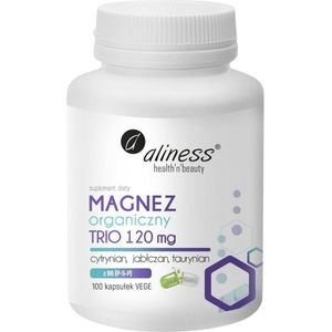 Aliness Biologisch magnesium TRIO 120 mg vitamine B6 - 100 capsules