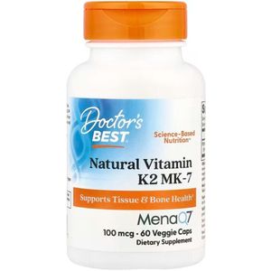 Doctor's Best Natuurlijke Vitamine K2 MK-7 met MenaQ7 100 mcg - 60 Capsules