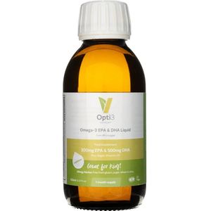 Vegetology Omega 3 EPA & DHA + Vitamine D3 Vloeibaar, Natuurlijk - 150 ml