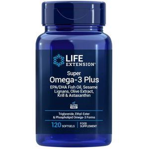 Life Extension Super Omega-3 Plus EPA/DHA, Sesam Lignanen, Olijf, Krill & Astaxanthine EU - 120 softgels