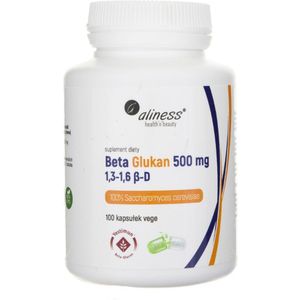 Aliness Beta Glucan Yestimun ® 1, 3-1, 6 β-D 500 mg - 100 plantaardige capsules