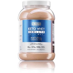 BeKeto - Keto Whey Isolaat MCT Poeder - Natuurlijke Chocolade - 800 g