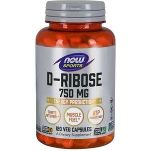 Now Foods D-Ribose 750 mg - 120 Capsules