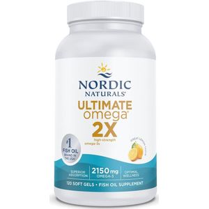 Nordic Naturals - Ultimate Omega 2X - Voedingssupplement - Citroen Smaak - 120 Capsules
