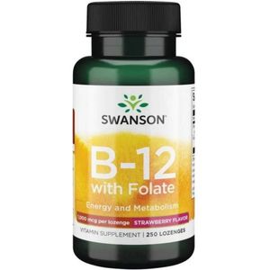 Swanson Vitamine B12 500 mcg, St RAW bes - 250 tabletten