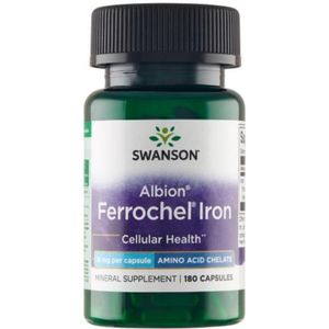 Swanson Albion Ferrochel IJzer 18 mg - 180 Capsules