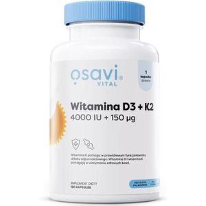 Osavi Vitamine D3 + K2,4000 IE + 150 mcg - 120 Capsules
