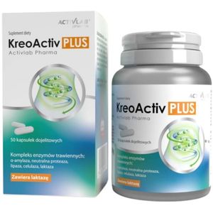 Activlab Pharma KreoActiv PLUS, SpijsverteringsEnzymn - 50 Capsules