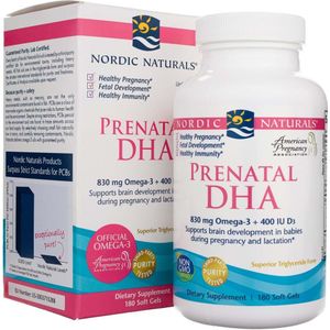 Nordic Naturals Prenatal DHA Unflavored Formula - 180 Softgel