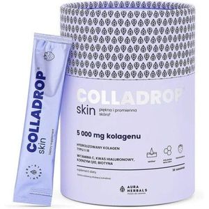 Aura Herbals Colladrop ® Beauty HMG Collageen 5000 mg, St RAW bes - 30 Zakjes
