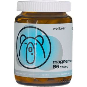 Wellbear Magnesium 125 mg + Vitamine B6 - 60 Capsules