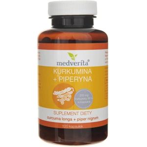 Medverita Curcumine + Piperine - 120 Capsules
