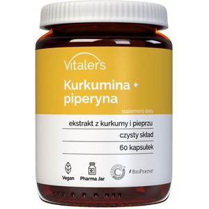 Vitaler's Curcumine + Piperine - 60 Capsules